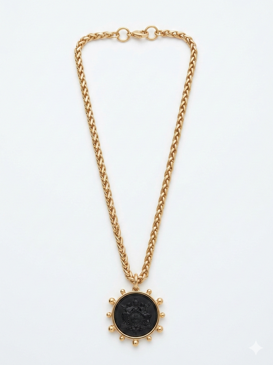 Midnight Sunburst Heirloom Pendant