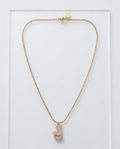 Crystal-Embellished "Peace Sign" Hand Pendant Necklace 18"