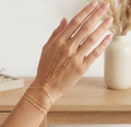 Waterproof Tarnish Free Gold Hand Chain Bracelet - Minimalist Women’s Jewelry